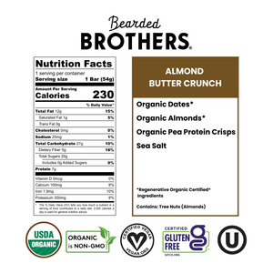 Almond Butter Crunch Regenerative Organic Certified® - 10 Pack - Bearded Brothers