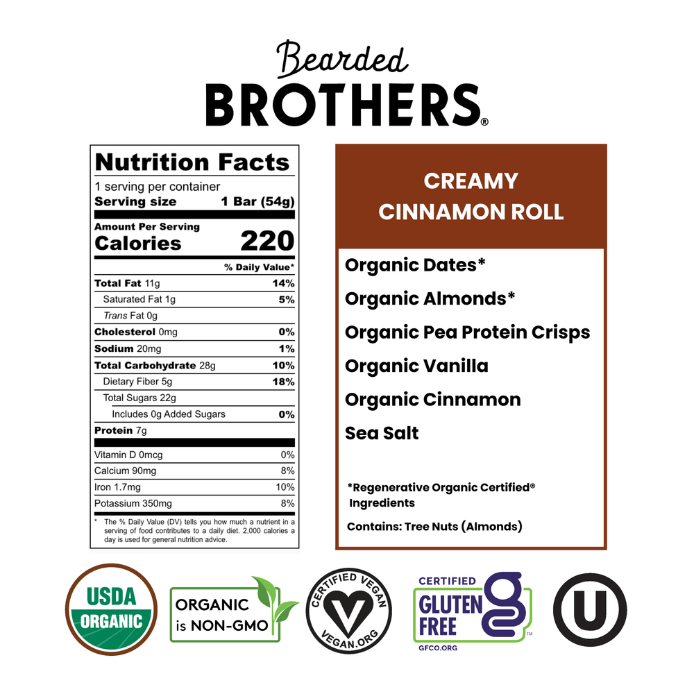 Cinnamon Roll Regenerative Organic Certified® - 10 pack - Bearded Brothers