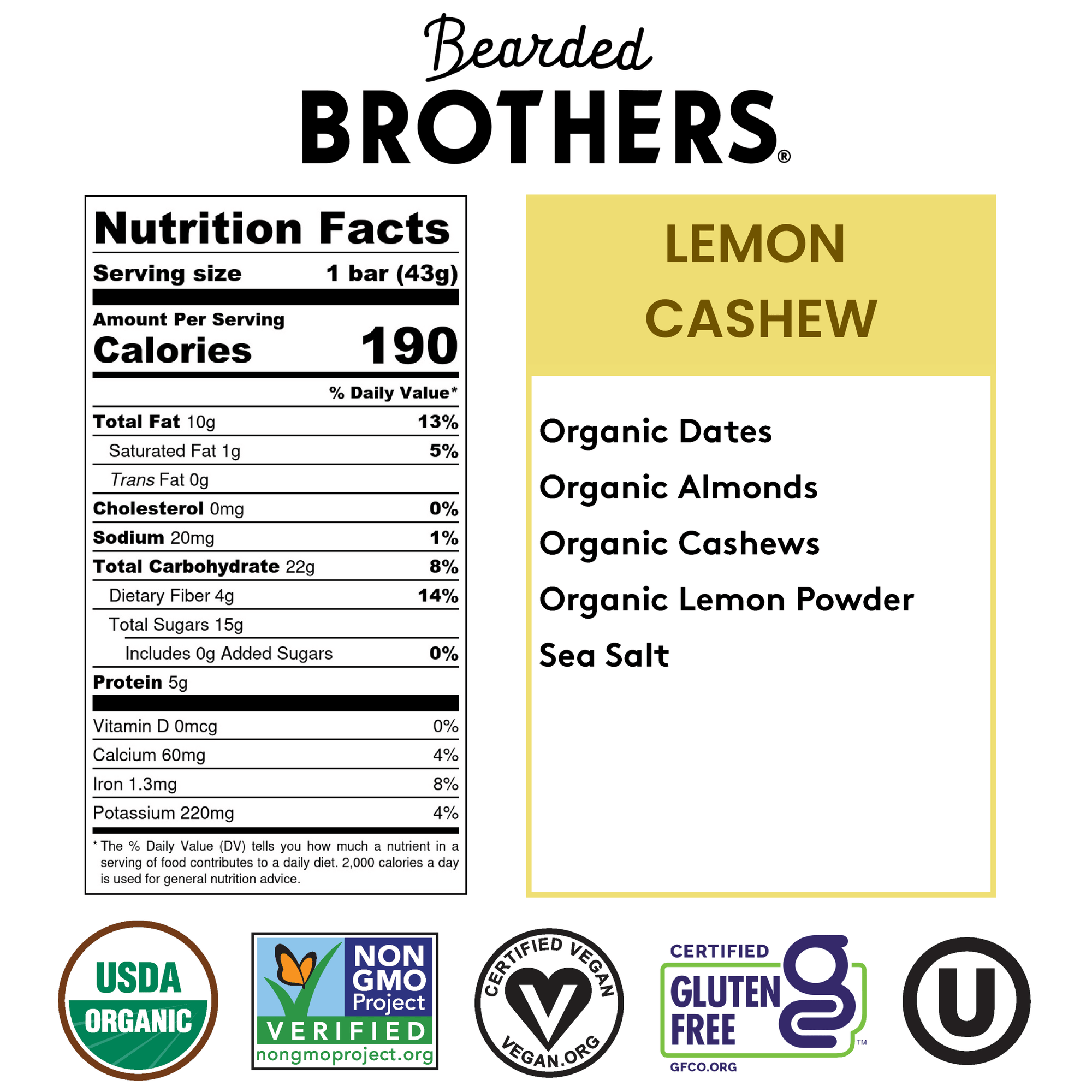 Luscious Lemon Cashew 12 Pack - Bearded Brothers